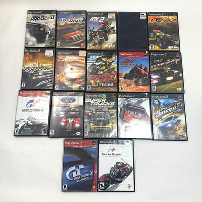 PS2ゲームセット16枚 電車でGO! グランツーリスモ4 他 PS2 Racing Game Lot 16+ Games Gran Turismo Need for Speed ATV Test