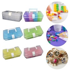 Bead Organizer Box Multifunctional 32 Grids for Small Items Craft Organizing