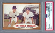 1962 Topps #163 PSA 8 Hot Corner Guardians Gardner Boyer Yankees 163