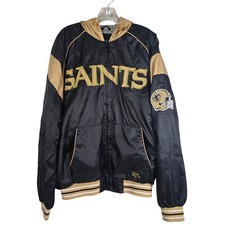 NFL New Orleans Saints Full-Zip Hooded Windbreaker Jacket - Men's XL