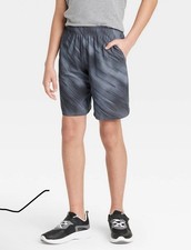 All In Motion Boys Printed Sports Shorts- In Dark Gray