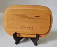 6x3.75 Longaberger WoodCrafts Lid-2001 Inaugural Basket-  Brown Wooden Lid