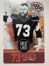 Cleveland Browns - Great Lakes Brewing Sign - Joe Thomas - Paul Brown