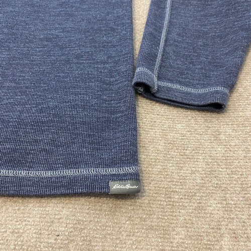 Eddie Bauer Sweater Mens XL Blue Quarter Zip Pullover Knit Outdoor Golf Office - Picture 4 of 12