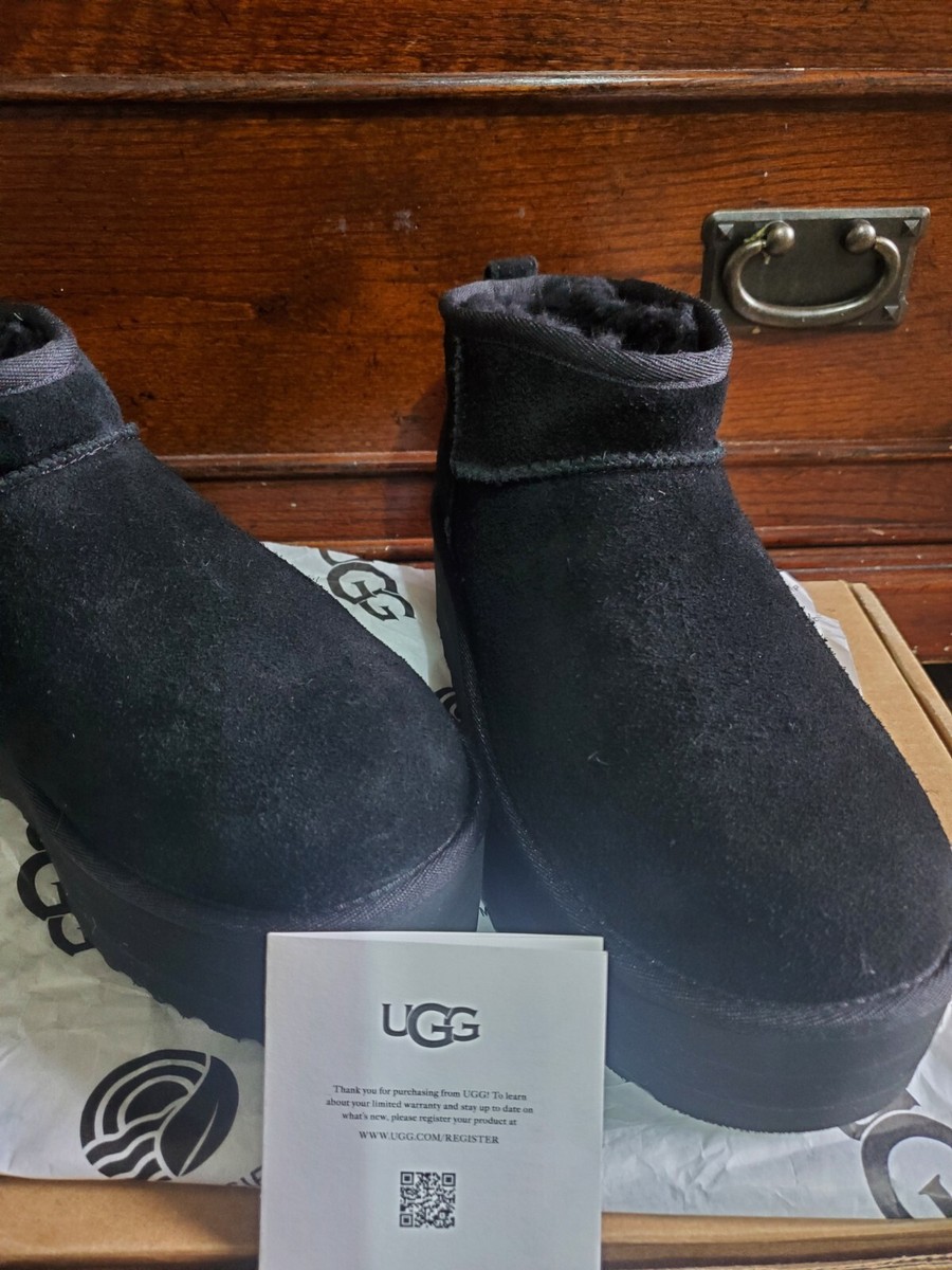 UGG Australia Classic Ultra Mini Suede
Fur Size 7 US Women\'s Boots - Black New Authentic UGG Classic Ultra Mini 1116109 Women main image 2