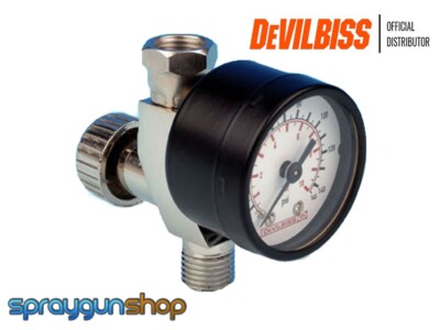DeVilbiss - In Line Air Pressure Regulator Gauge HAV-501-B