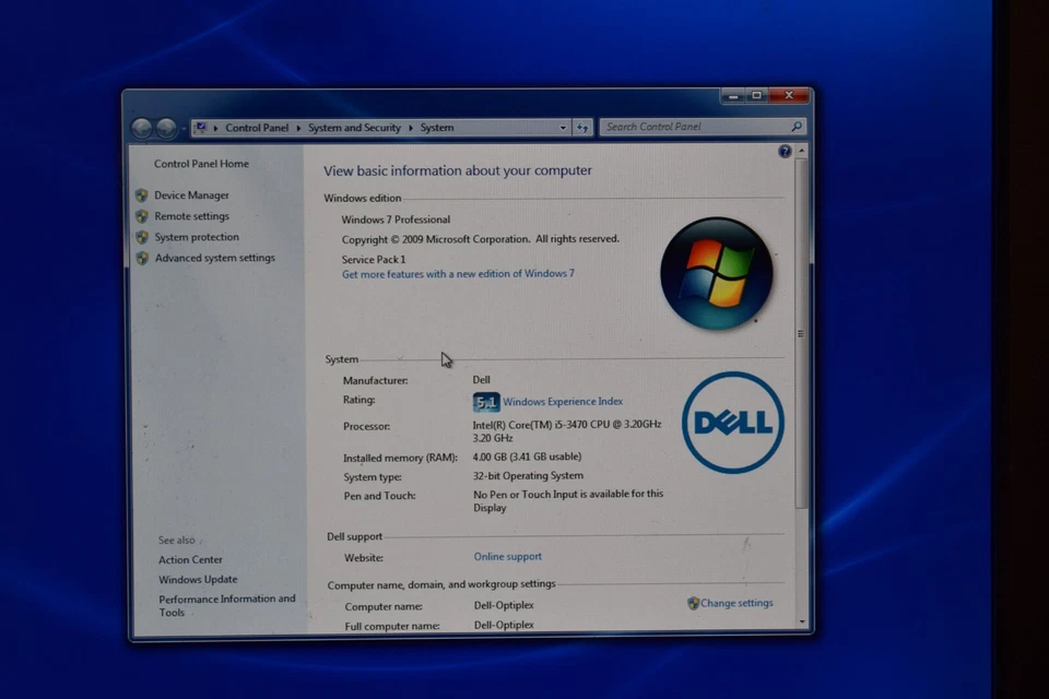 Dell Optiplex 7010 Quad Core i5-3470 3.2GHz 4GB RAM 2TB HDD Windows 7 Pro 32-bit - Image 2 of 4