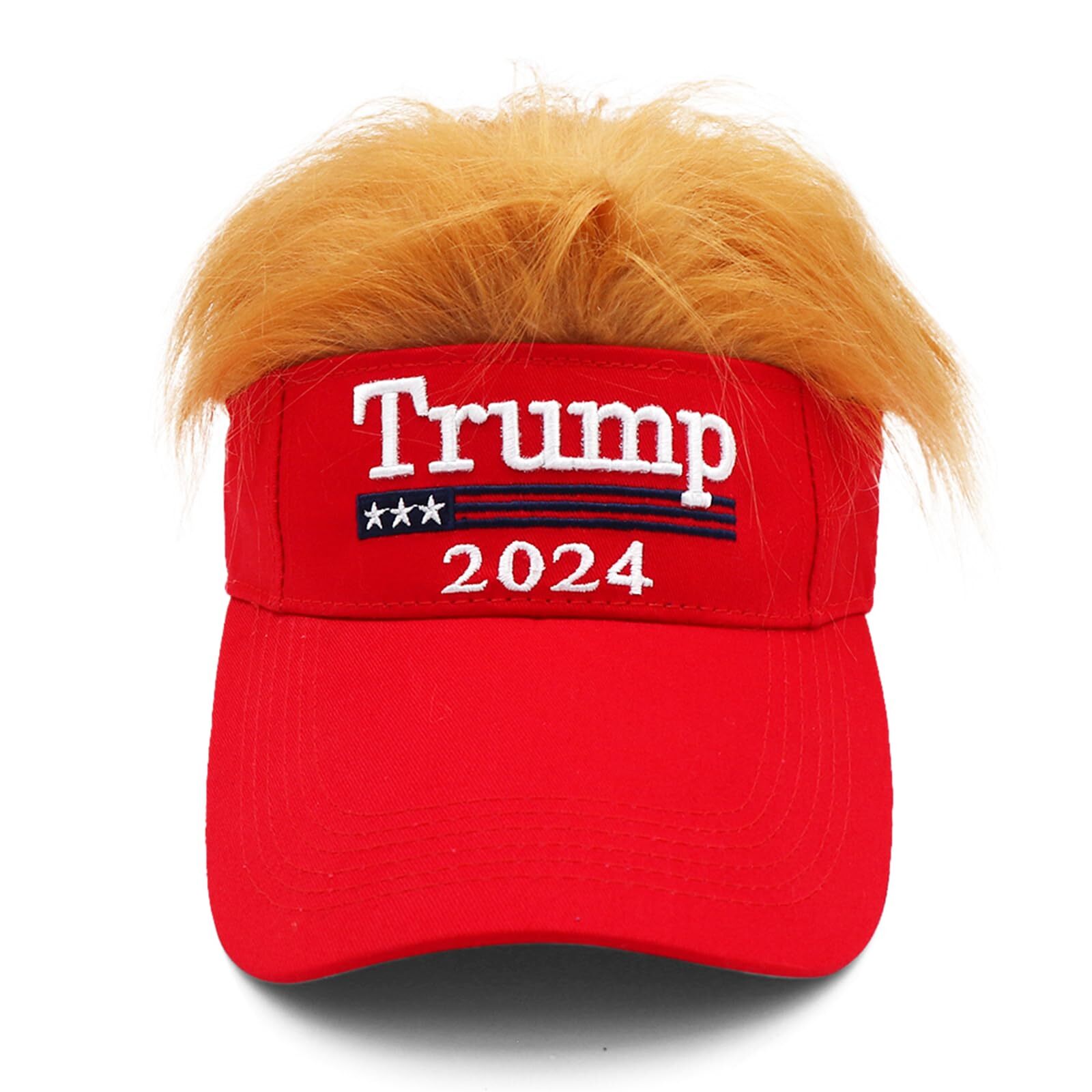 Trump Merchandise Trump Hat with Hair MAGA Hats Trump 2024 Make America Great...