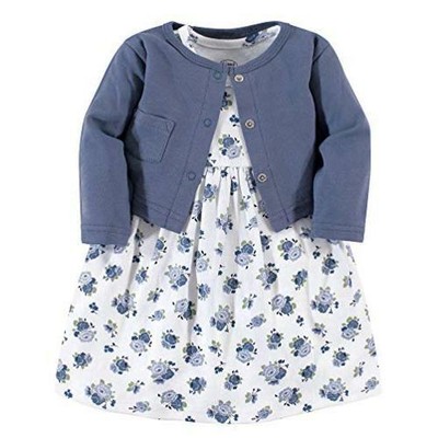 baby girl dress and cardigan set
