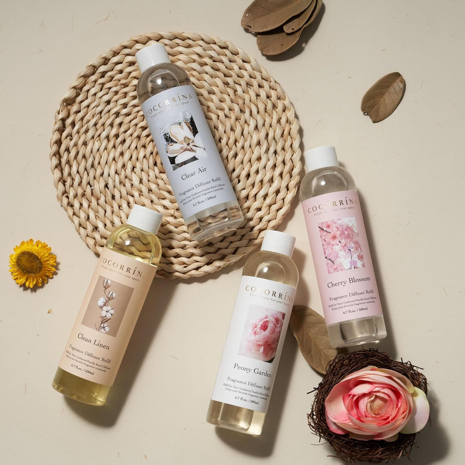 Reed Diffuser Refill - Cashmere Vanilla 6.7 Oz. Scented Oil for Reed Diffuser Ho