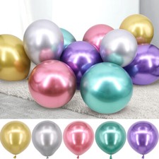 Time to Sparkle 10 / 20 METALLIC LATEX PEARL CHROME BALLOONS 12" Helium Baloon