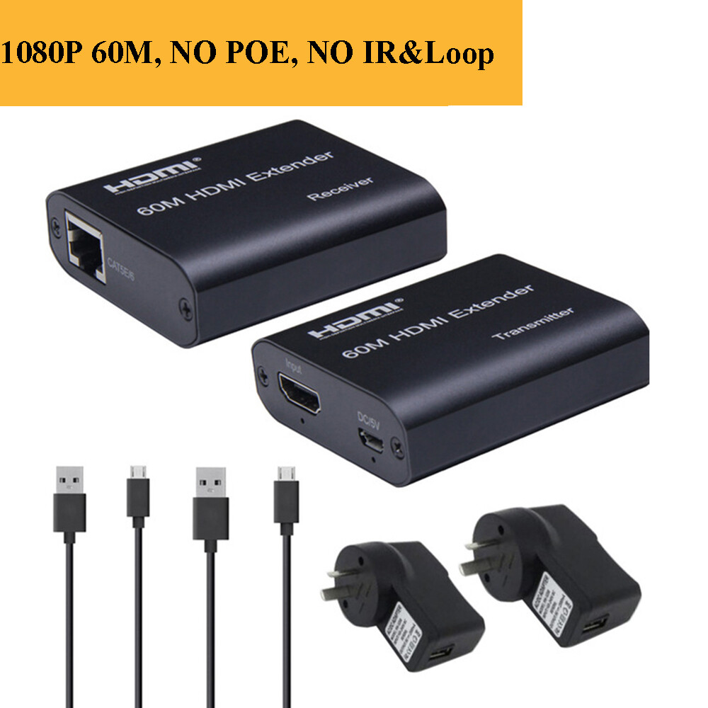 HDMI Extender POC with Loop&IR 4K 1080P over cat5e/6 RJ45