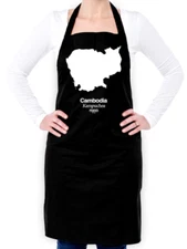 Country Silhouettes Cambodia Unisex Apron - Phnom Penh - Asia - Travel - Gift