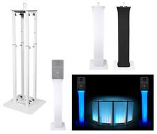  1 Rockville White Adjustable Totem Speaker Stand For For RCF ART 522-A