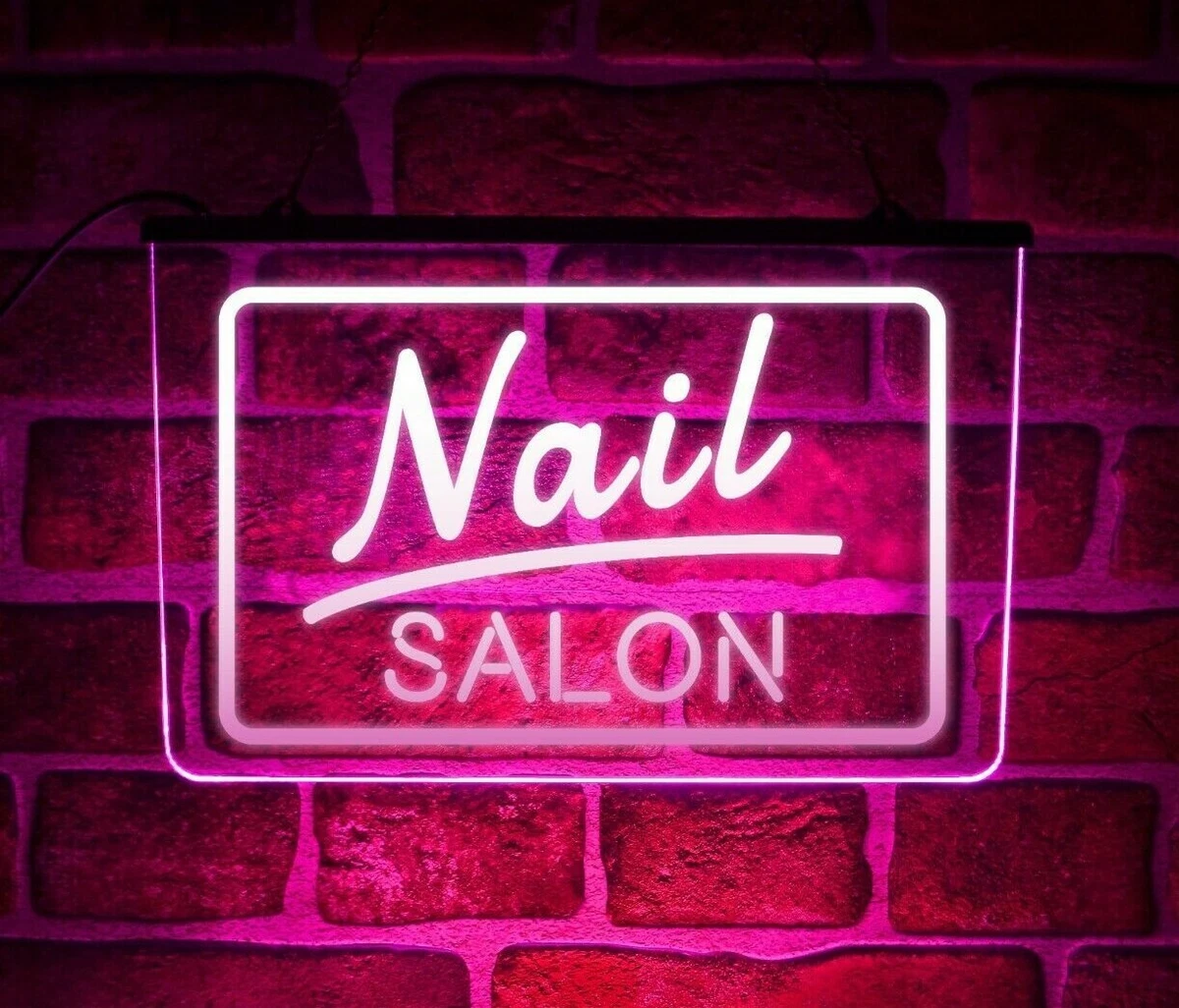 Nail Salon LED Neon Light Up Sign Beauty Bar Parlour Hanging USB Wall  Display eBay