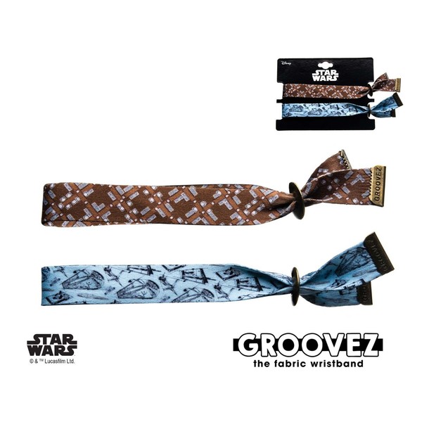 Star Wars Set 2 Offizielle Han Solo & Chewbacca ArmbäNder Sw Groovez Tuch-image