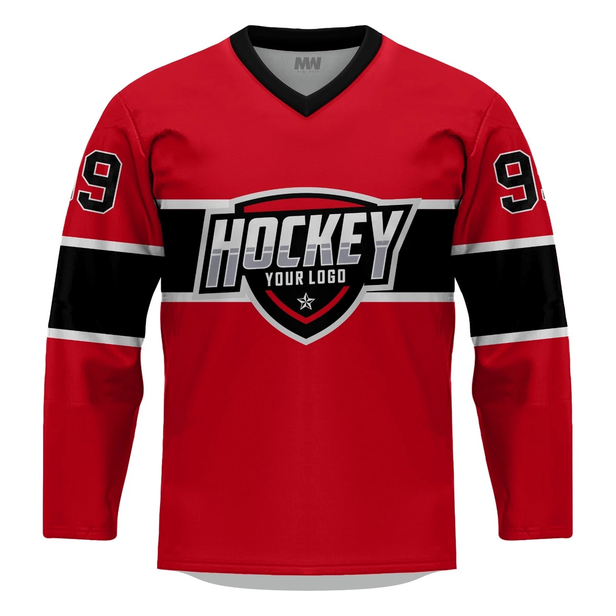 Custom Ice Hockey Sports Type Hockey Team Jersey with your logo , name and  number 034