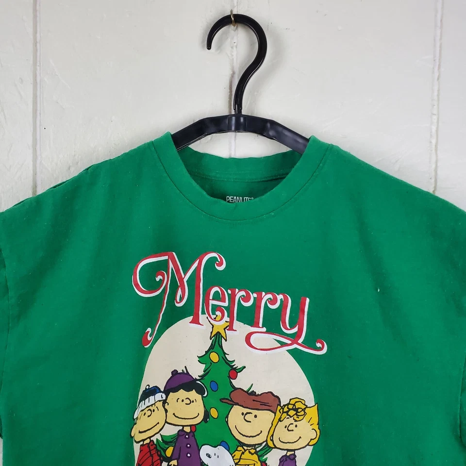 Camisa Snoopy Niño Extra Grande Verde Cuello Redondo Manga Corta Gráfico Elastizado Informal Foto 2 de 4