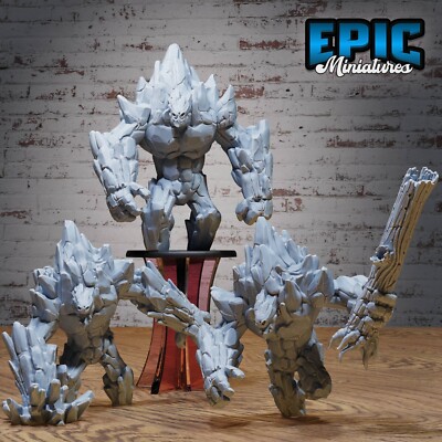 Epic Miniatures Fantasy - EARTH ELEMENTAL Dungeons and Dragons DnD Miniatur