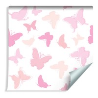10M Vlies Tapete Rolle Kinderzimmer Rosa Schmetterlinge Himmel Natur Xxl 339