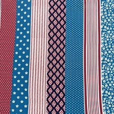 Vintage Peter Pan Fabrics Floral Stripe Wide Width Quilting Cotton Fabric 23"L