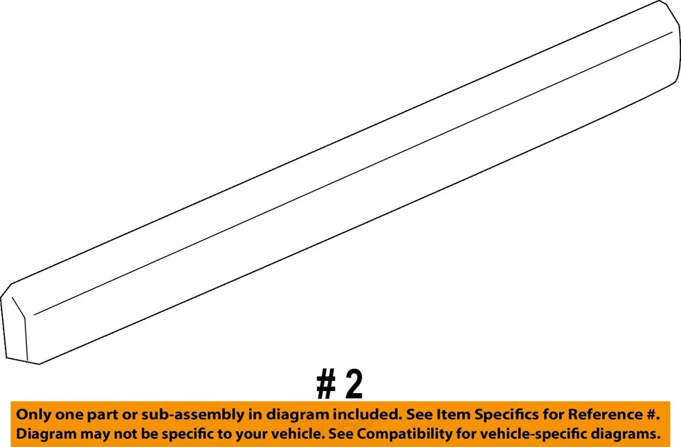 GM OEM 10-14 Avalanche Front Door Exterior Trim-Body Side Mldg 15950342 - Image 2 of 2