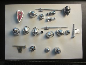 Lote Accesorios Plateados Medievales Guerreros Romanos 1ª Epoca