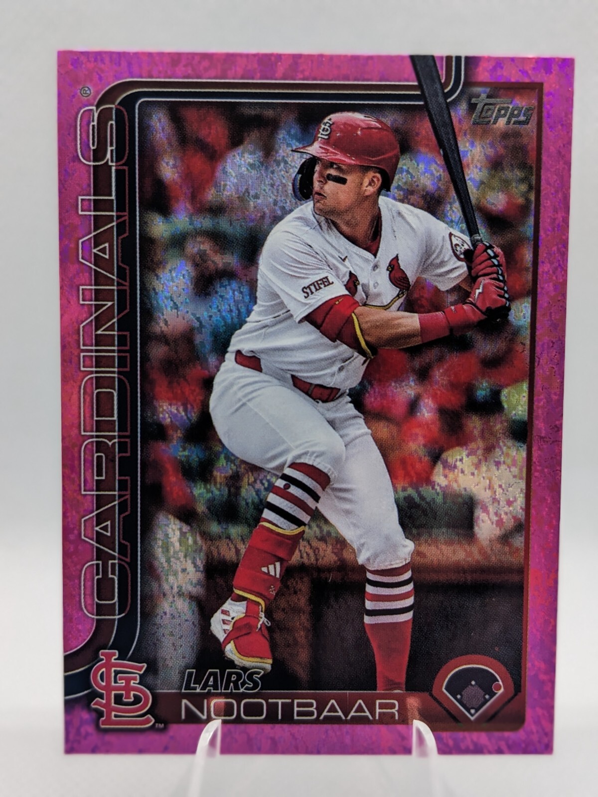 2025 Topps Series 1 - Lars Nootbaar #203 Pink Holo Foil