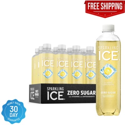 Sparkling Ice, Classic Lemonade Water, Zero Sugar Flavored Water,...
