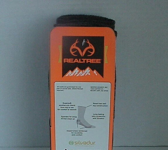 Men's Wool Blend Socks Large 9-12 Shoe Realtree® Odor Protection Various Colors - Image 2 of 4