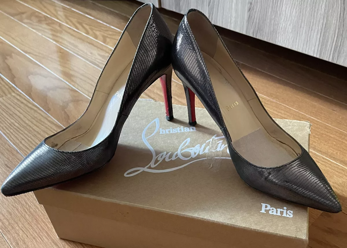 Christian Louboutin Pigalle 85 Anthracite Laminato 37 6.5 eBay