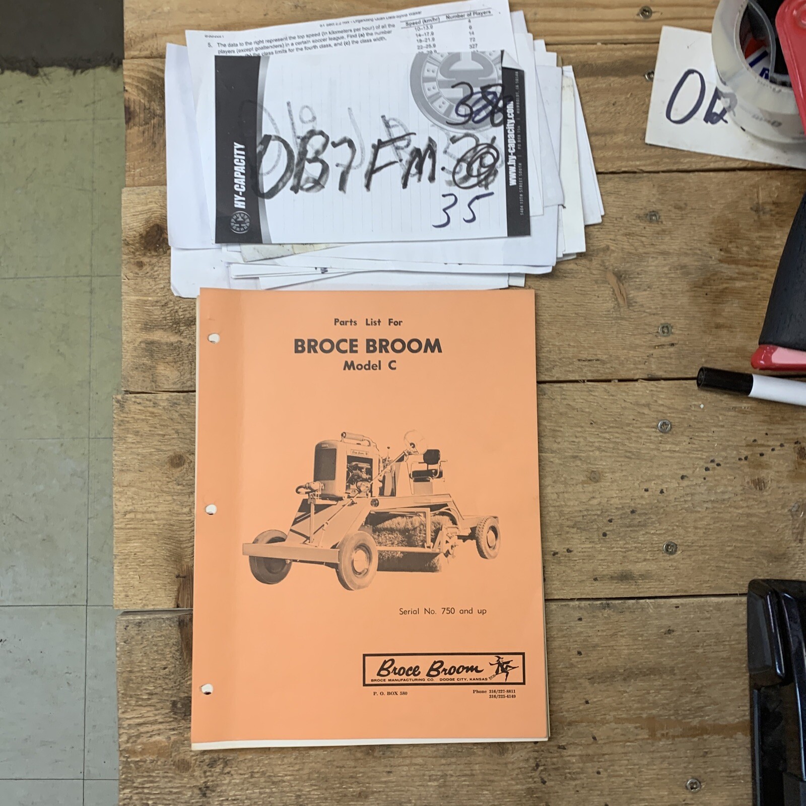 * Broce Model C Broom Sweeper Parts Book Manual Catalog Original! eBay