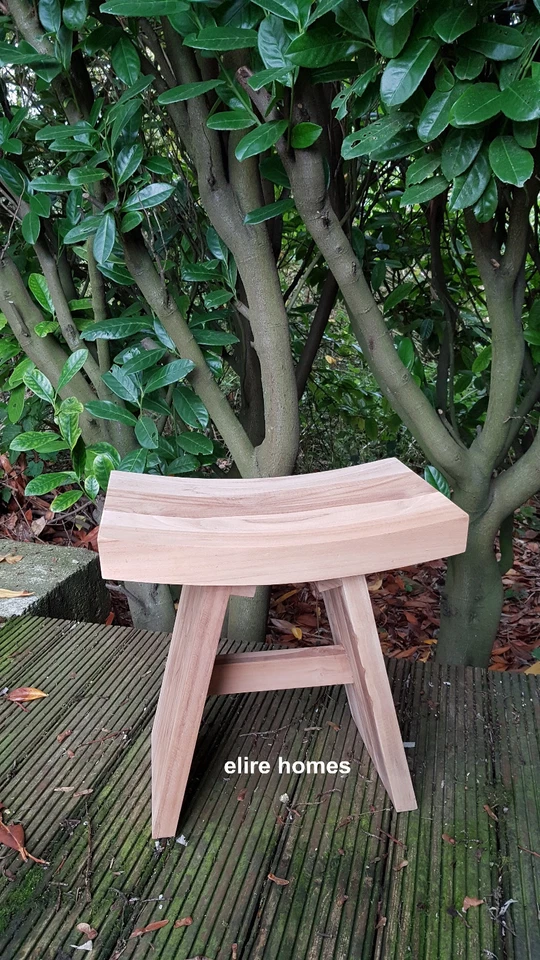 Top Quality TEAK WOOD natural stool for bathroom shower qubicle  47x47x31cm - Image 2 of 4