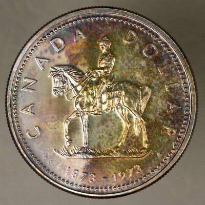 Canada 1973 Silver Dollar $ Beautifully Toned | eBay