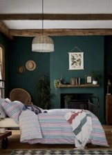 Joules Lost Garden Stripe Duvet Cover Set SUPER KING 2 Oxford Pillowcases