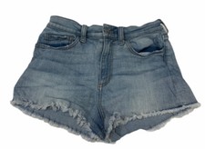 PINK Size 4 Blue Denim Cut Off Shorts