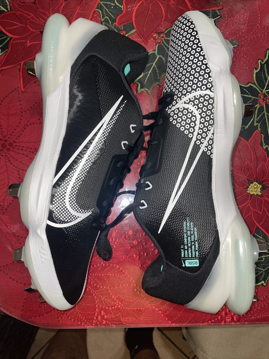Nike Force Zoom Trout 7 Pro Black White Metal Cleat CQ7224  display picture 2