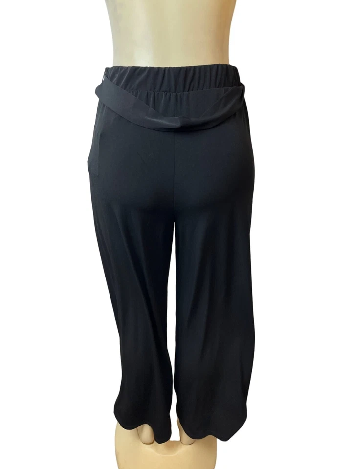 Tahari Women's Stretchable Black Poly Blend Trousers Sz M - NWT - Imagem 3 de 4