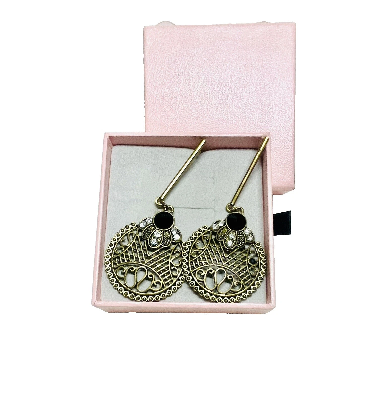 Níquel Onyx Pendientes de Moda