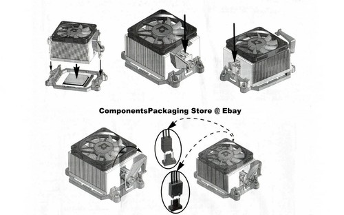 AMD FX CPU Cooler Fan for FX 4100 4130 4300 4320 4350 CPU's Socket AM2-AM3 - New - Picture 5 of 6