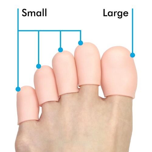 4× Gel Toe Cap Silicone Toe Protector Toe Guards Cushion Set for Corn Callus USA - Picture 3 of 17