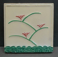 American Encaustic Vintage Floral Tile