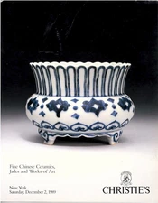Christie's NY catalog Fine Chinese Ceramics, Jades & Works of Art 1989  NICE!