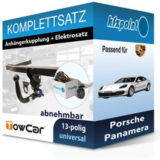Für Porsche Panamera 16- TOWCAR Anhängerkupplung abnehmbar + 13polig E-Satz neu