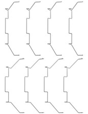 Universal 120mm CPU Fan Mounting Clips Kit - Stainless Steel Wire Silver