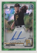2020 Bowman Chrome Sapphire Edition Green 37/50 Aaron Shortridge Auto s9z