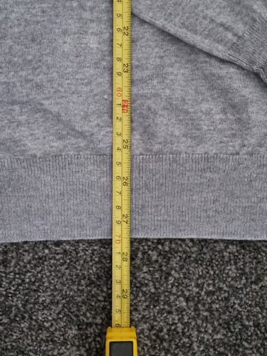 William Hunt Polo Long Sleeve Shirt Mens Medium Grey Luxury Yarn Wool Savile Row - Picture 10 of 10