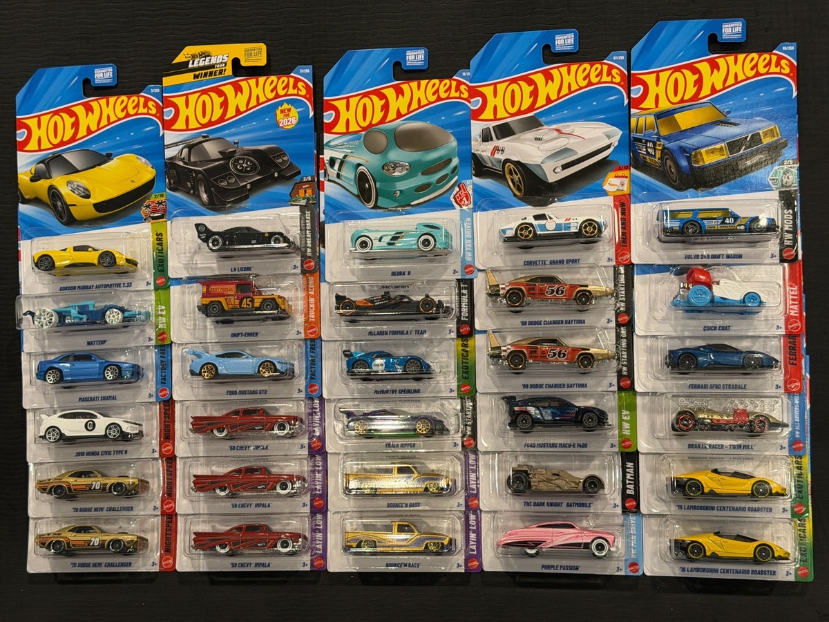 Hot Wheels 2026 Mainline Cases A-B-C: Assortment #21 - Lot of 30