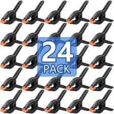 24 Pack 3.5 inch Plastic Spring Clamps Black Heavy Duty Clips Backdrop Clips ...