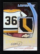 2015-16 Leaf Ultimate Enforcers Silver Spectrum 1/1 Matthew Barnaby #UE-07 7ez
